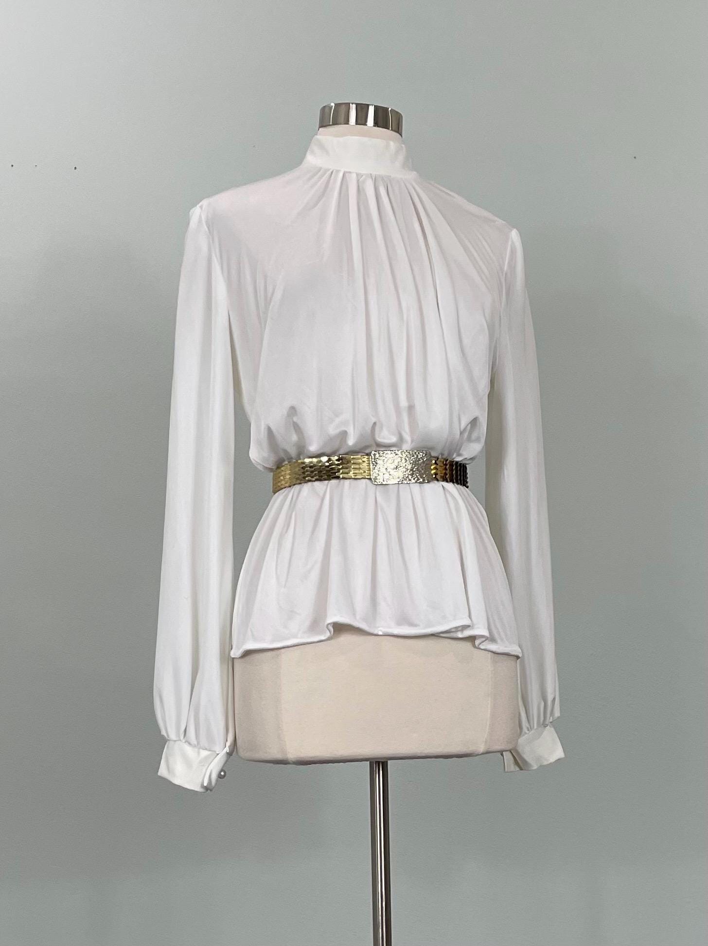 White Blouse Balloon Sleeves - Etsy