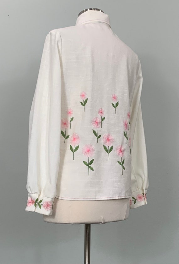 Embroidered Floral Blouse by Herman Marcus of Dal… - image 5
