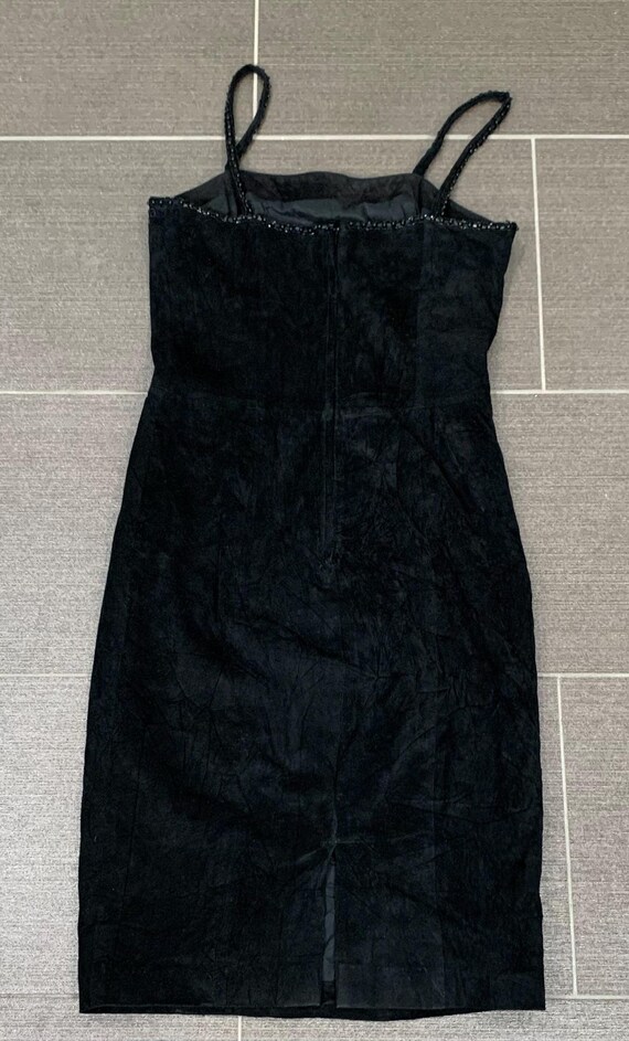 Black suede dress hotsell