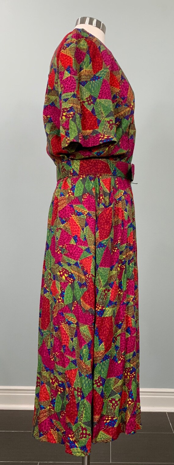 1980s Diana Marco Rainbow Short Sleeve Casual Dress -… - Gem