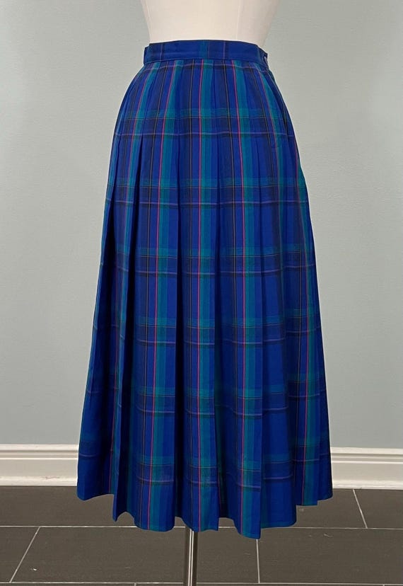 Pendleton Bright Blue Flat Front Pleated Skirt - … - image 6