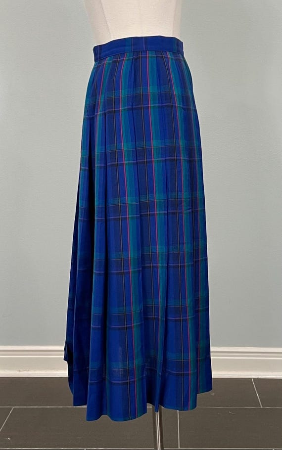 Pendleton Bright Blue Flat Front Pleated Skirt - … - image 3