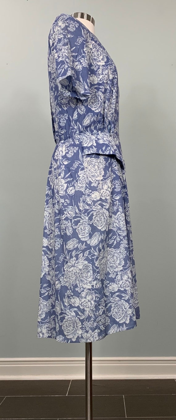 Blue and White Floral Dress by Stuart Alan - Size… - image 8