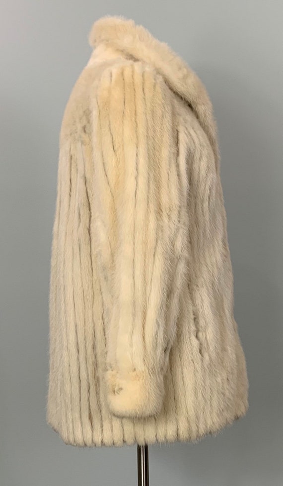 Vintage Blonde Mink Coat with Lattice Pattern - S… - image 6