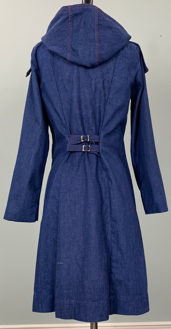 1970s Blue Jean Hooded Jacket - Vintage Denim Jac… - image 8