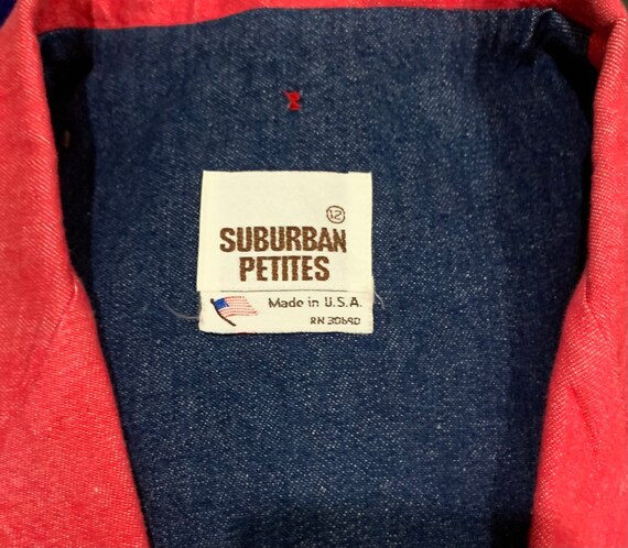 Red Denim Blazer by Suburban Petites - Size 10/12… - image 8