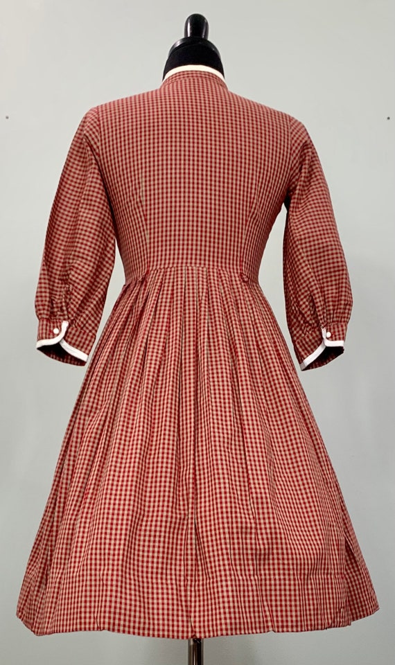Red Gingham Fit and Flare Party Dress by Nancy Le… - image 8