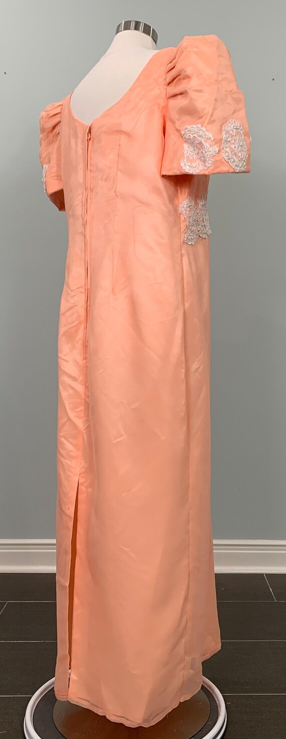 Peach and White Lace Formal Gown - Size 14/16 - 9… - image 6