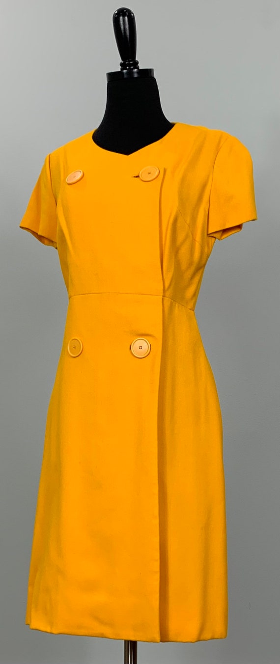 Marigold Dress by Leslie Fay - Size 6/8 - 60s Mod… - image 3