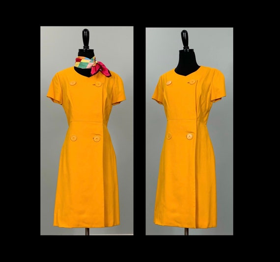 Marigold Dress by Leslie Fay - Size 6/8 - 60s Mod… - image 10