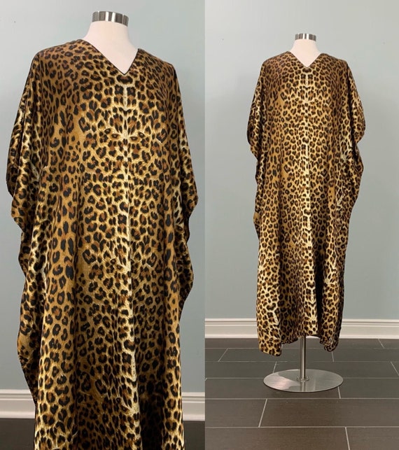 Black and Brown Animal Print Kaftan by Winlar - OS