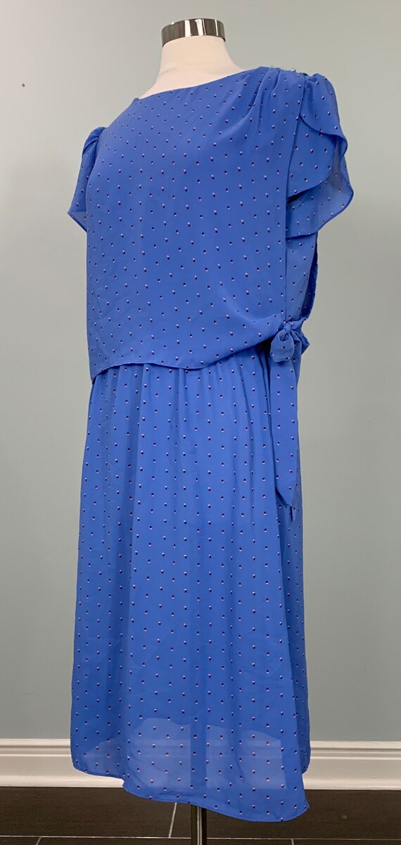 Blue Secretary Dress by Jenny - Size 12/14 - 80s … - image 3