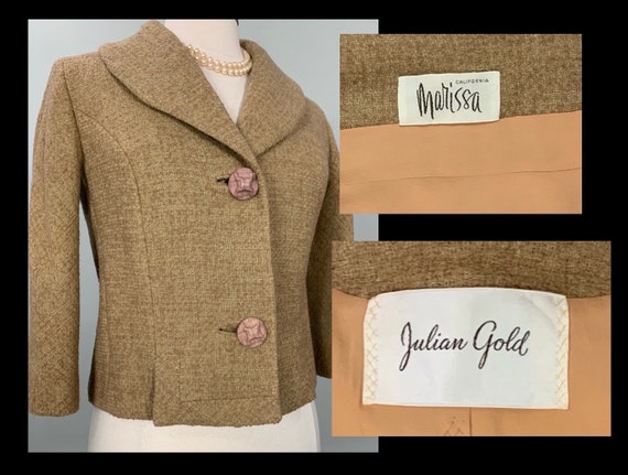 Brown Wool Cropped Fitted Blazer by Marissa Calif… - image 9