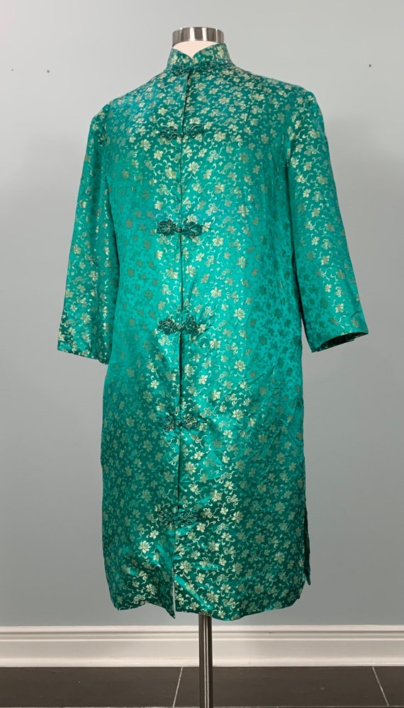 Teal Green Floral Tunic by House of Ming - size 8/