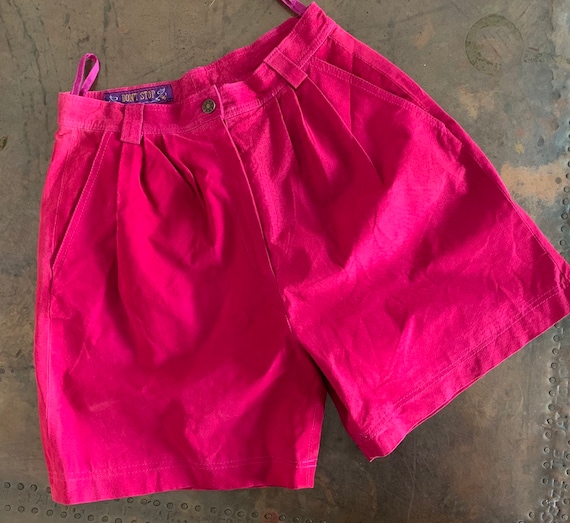 1990s Hot Pink Suede Bermuda Shorts - Don't Stop -