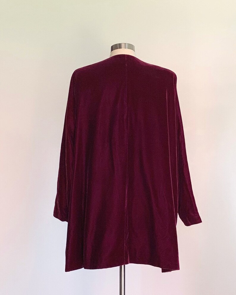 Vintage Plum Velvet Jacket Swing Coat Purple Cranberry | Etsy