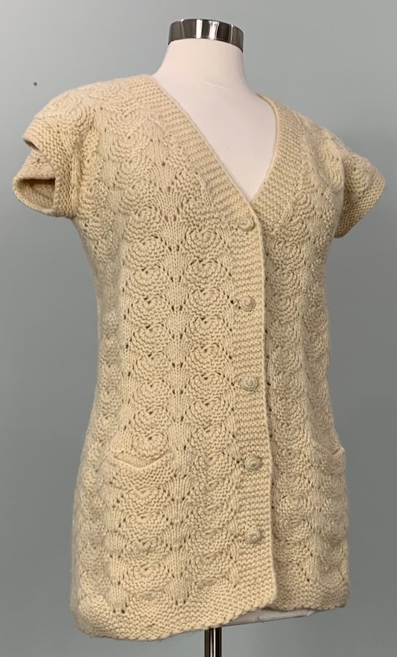 Cashmere & Wool Zip Cardigan in Beige