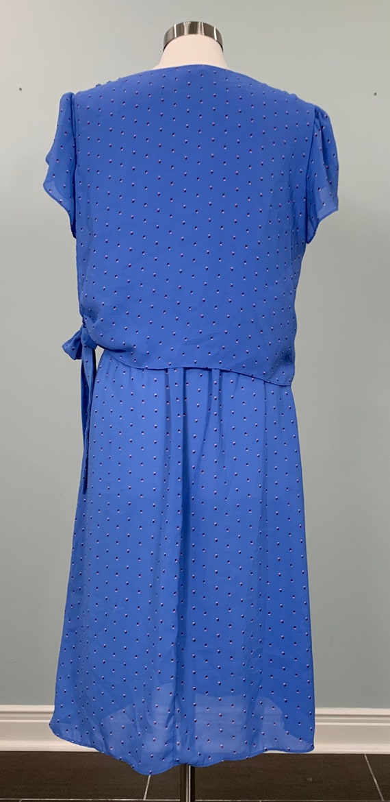 Blue Secretary Dress by Jenny - Size 12/14 - 80s … - image 8