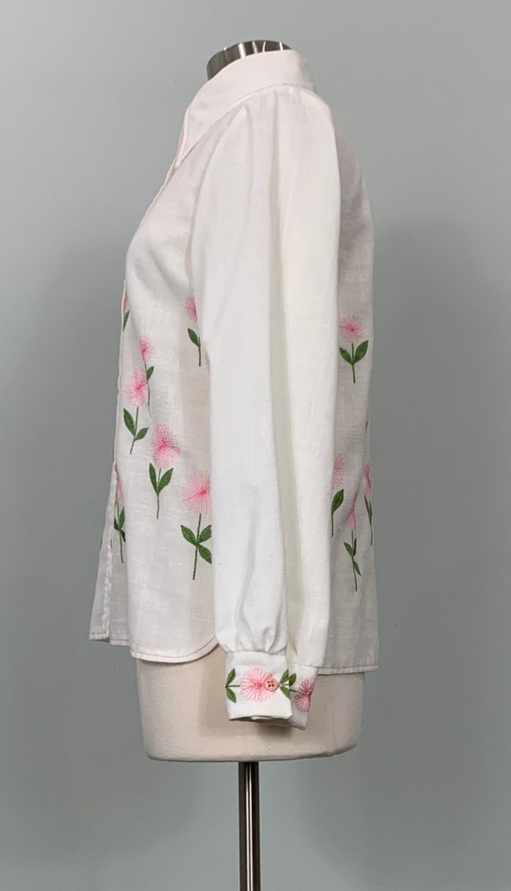 Embroidered Floral Blouse by Herman Marcus of Dal… - image 4