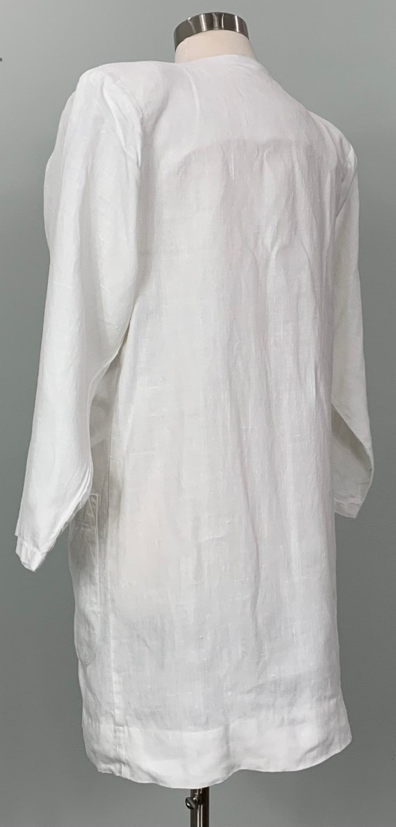 White Oversized Linen Blazer Dress - Size 6/8 - 9… - image 7