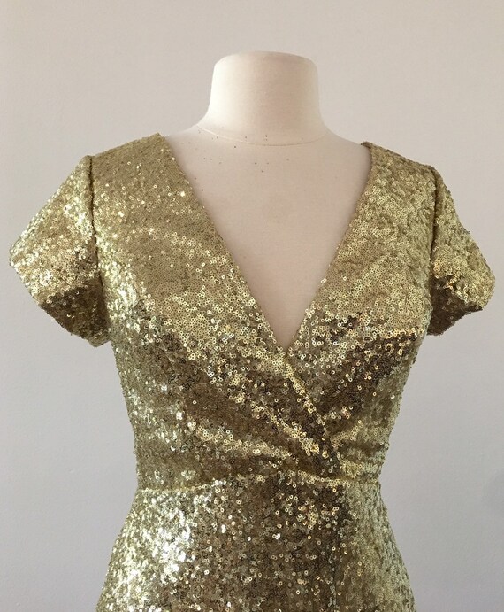sexy gold cocktail dress