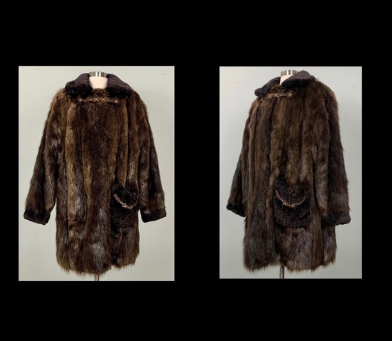 Sheared Beaver Coat - Unisex Vintage Fur Coat - Canadian Sheared Beaver Coat - Unisex Vintage Fur Coat - Canadian
