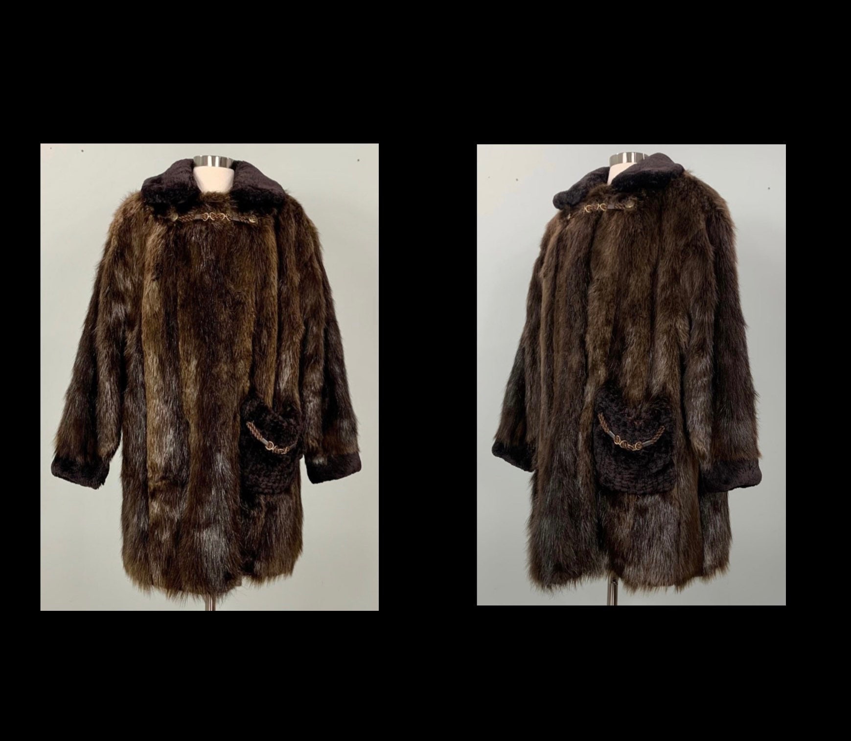 Dark Brown Louis Feraud Sheared Beaver Fur Jacket - Estate Furs