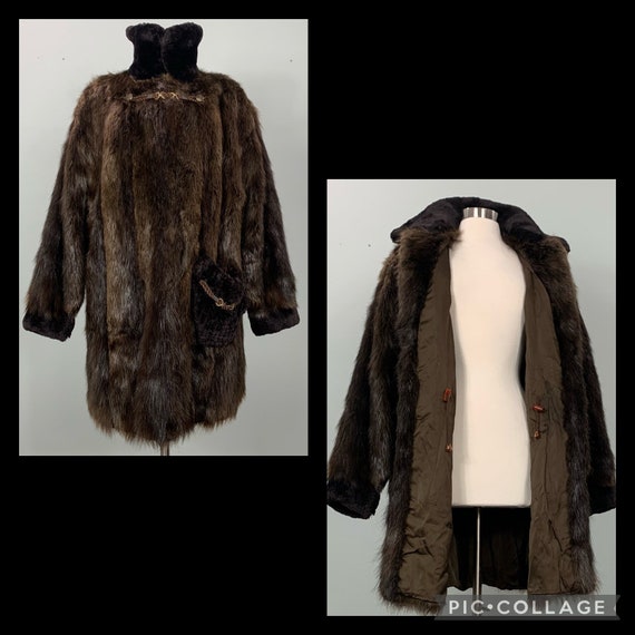 Sheared Beaver Coat - Unisex Vintage Fur Coat - C… - image 8