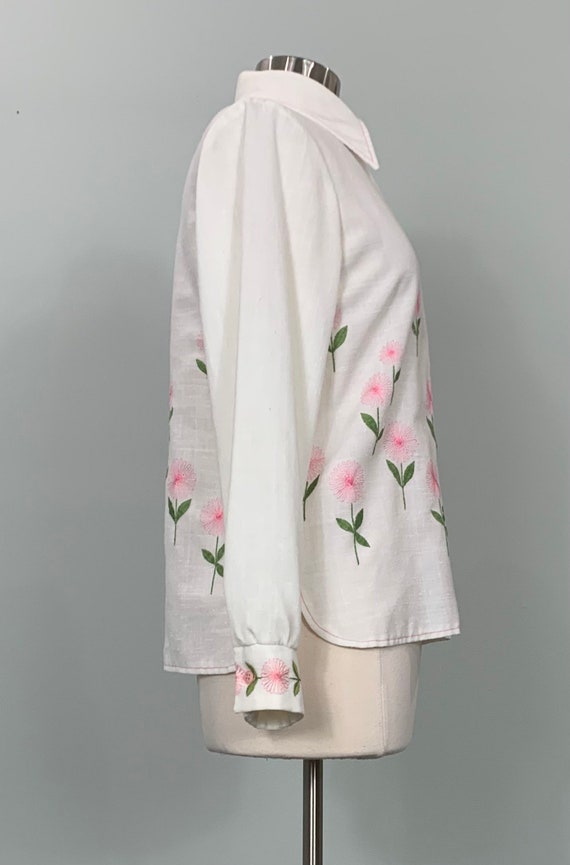 Embroidered Floral Blouse by Herman Marcus of Dal… - image 8