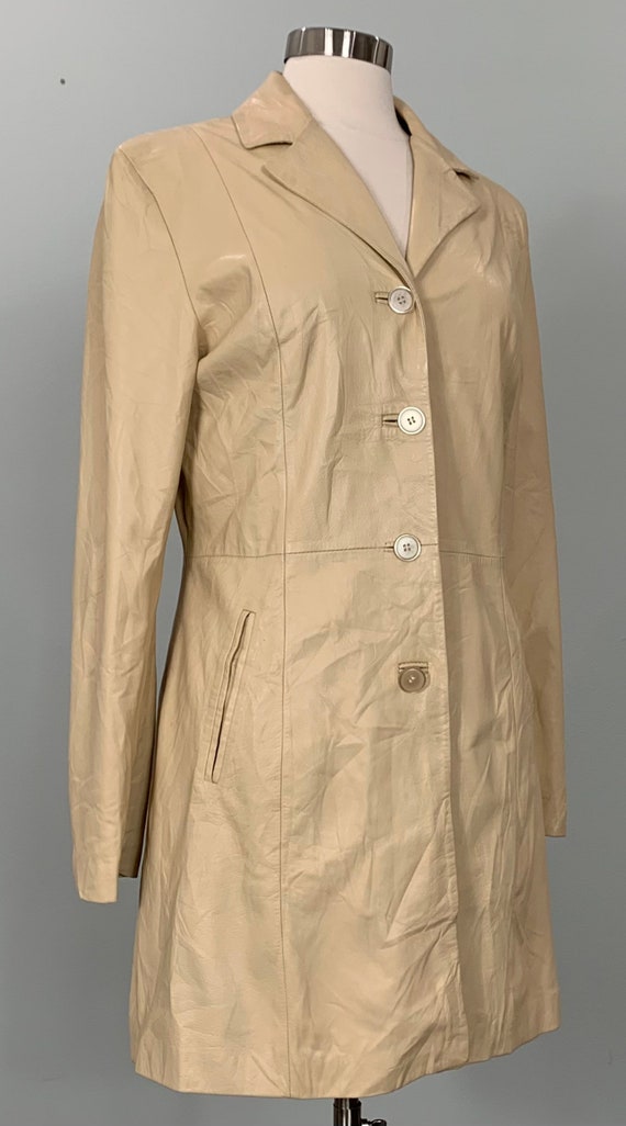 Soft and Comfortable Italian Leather Trench Style… - image 6