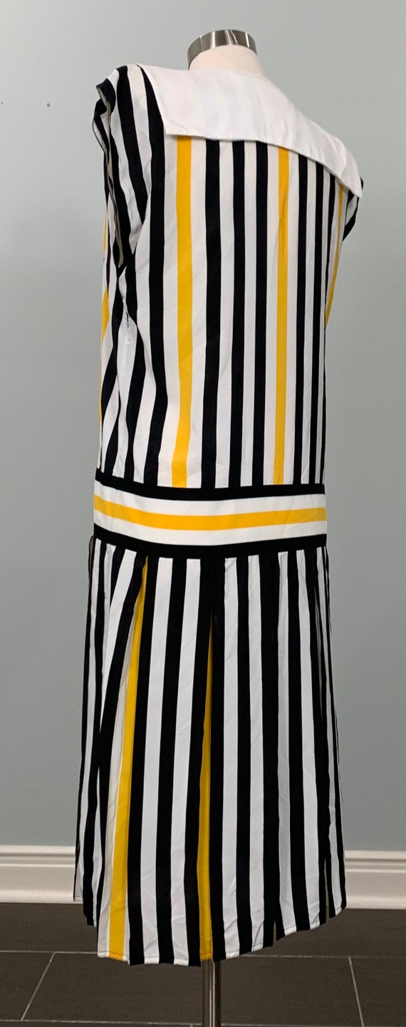 White and Black Stripe Drop Waist Dress by Maggy … - image 7