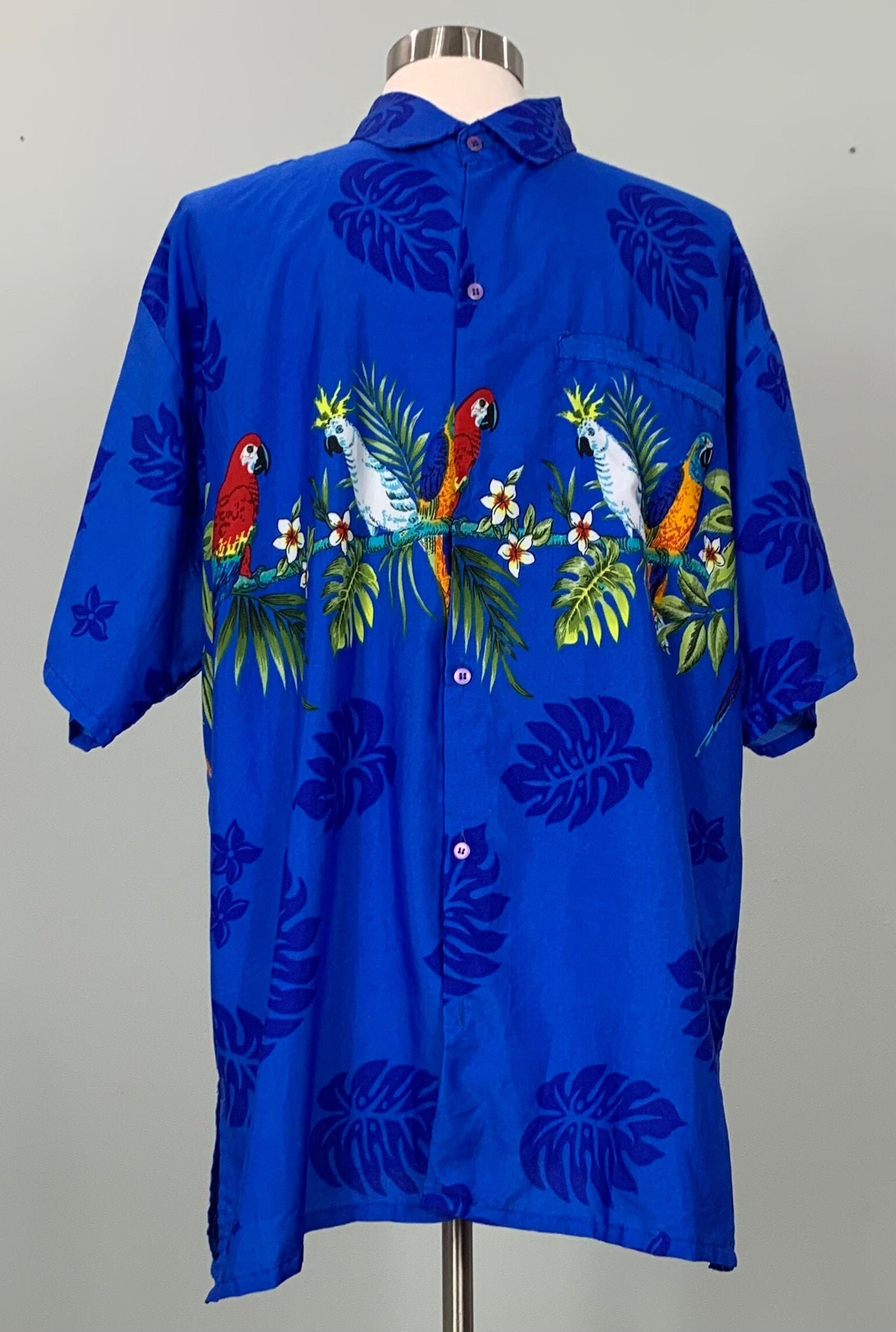 Hawaiian Shirt - Parrots of The Caribbean - Orange (Size: S) - Tropaholic