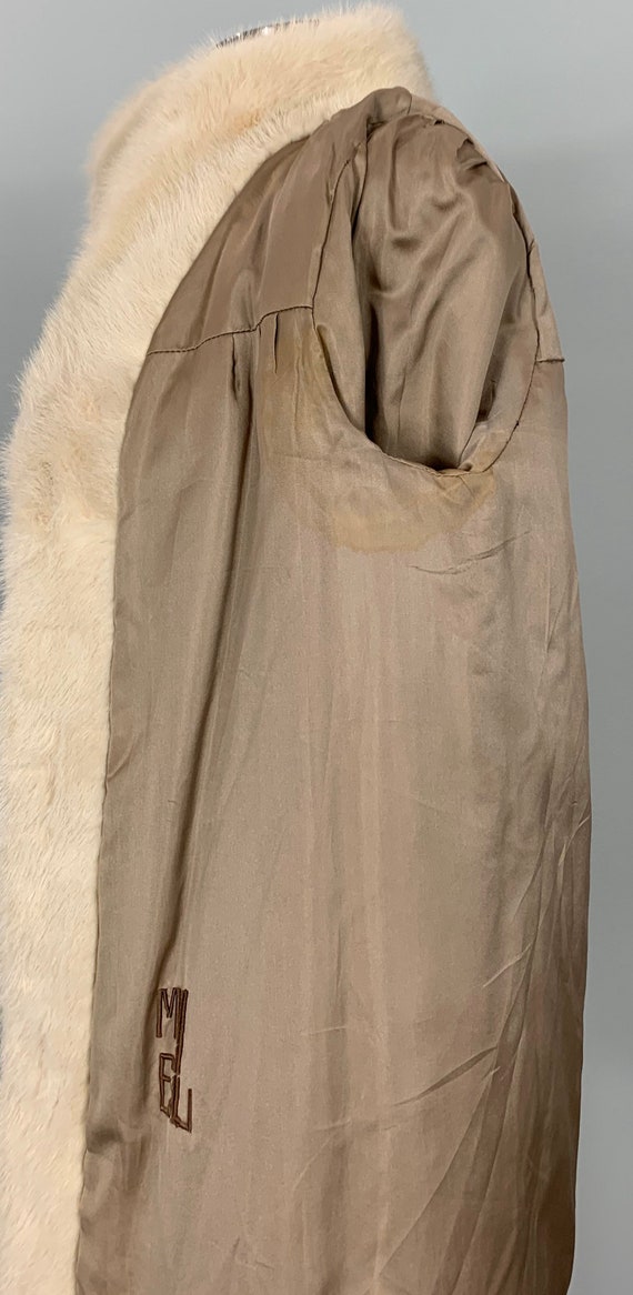 Vintage Blonde Mink Coat with Lattice Pattern - S… - image 10