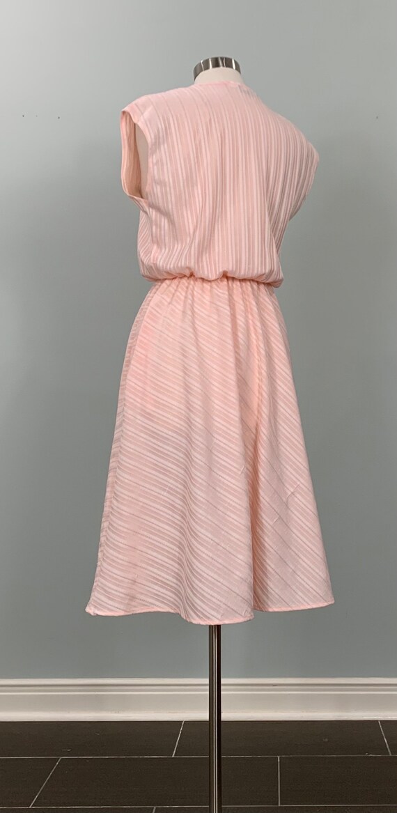 Pink Cap Sleeve Striped Secretary Dress by Lynn D… - image 5
