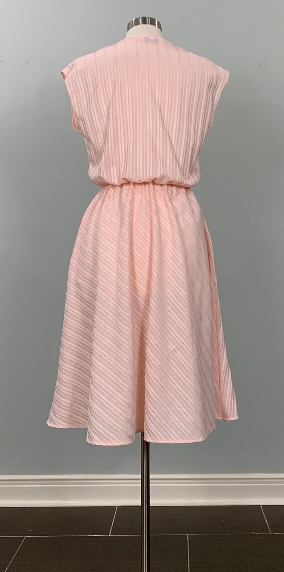 Pink Cap Sleeve Striped Secretary Dress by Lynn D… - image 6