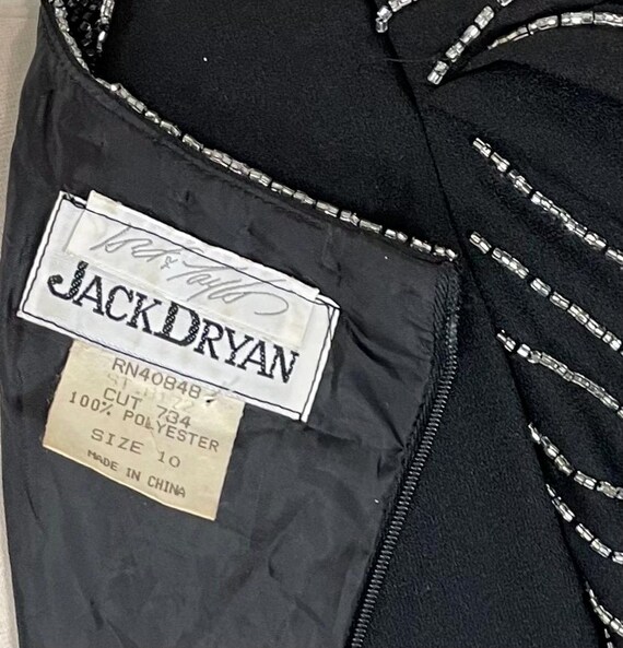 Jack Dryan Black Formal w/ Dramatic Rhinestone Be… - image 11