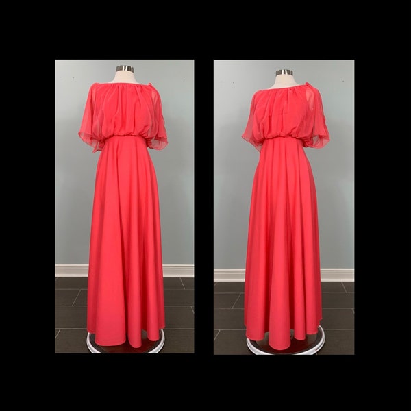 Coral Prom Dress Etsy