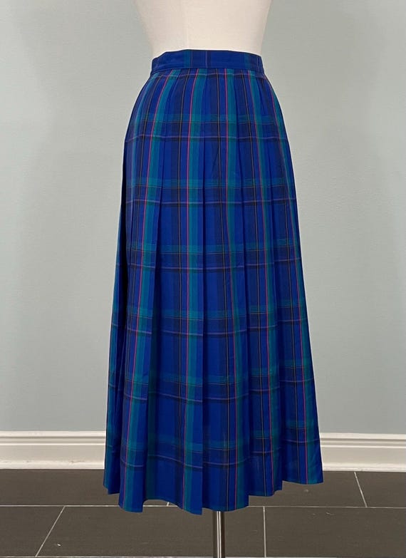 Pendleton Bright Blue Flat Front Pleated Skirt - … - image 7