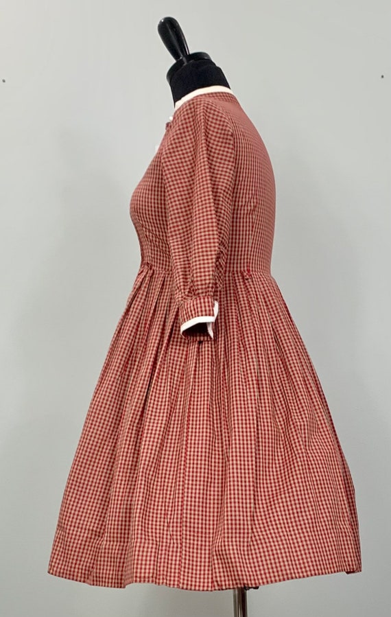 Red Gingham Fit and Flare Party Dress by Nancy Le… - image 5