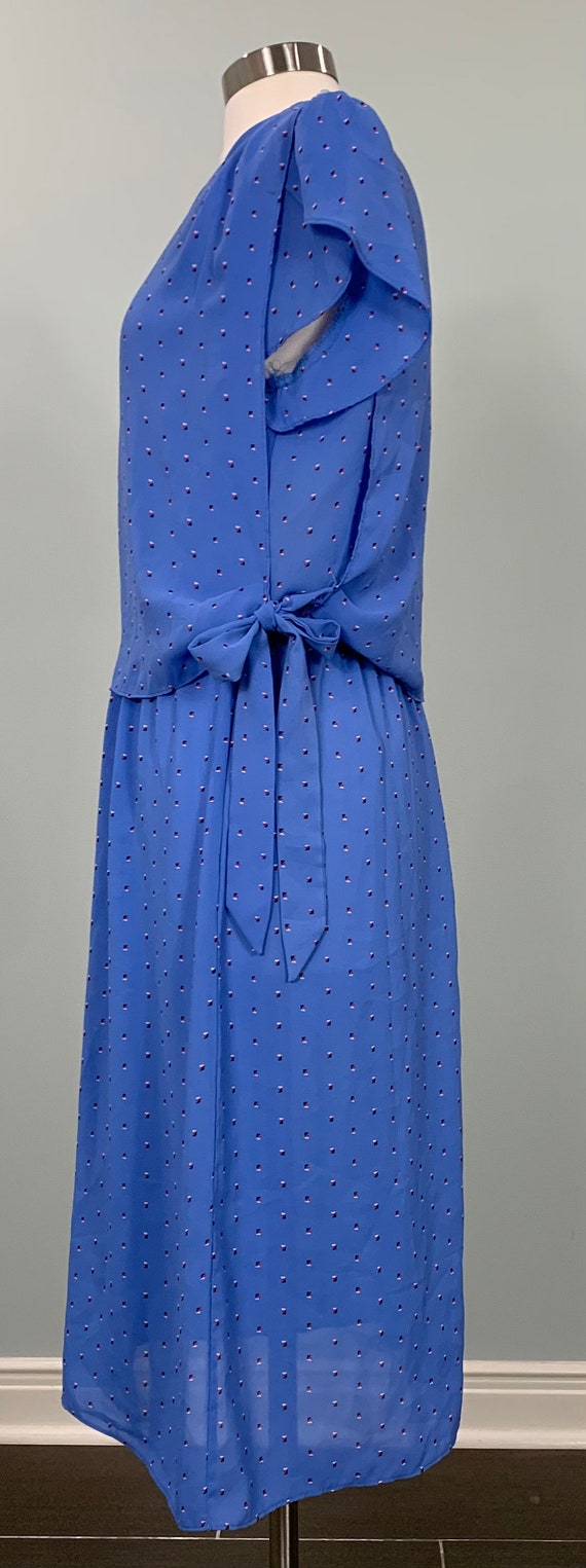 Blue Secretary Dress by Jenny - Size 12/14 - 80s … - image 4