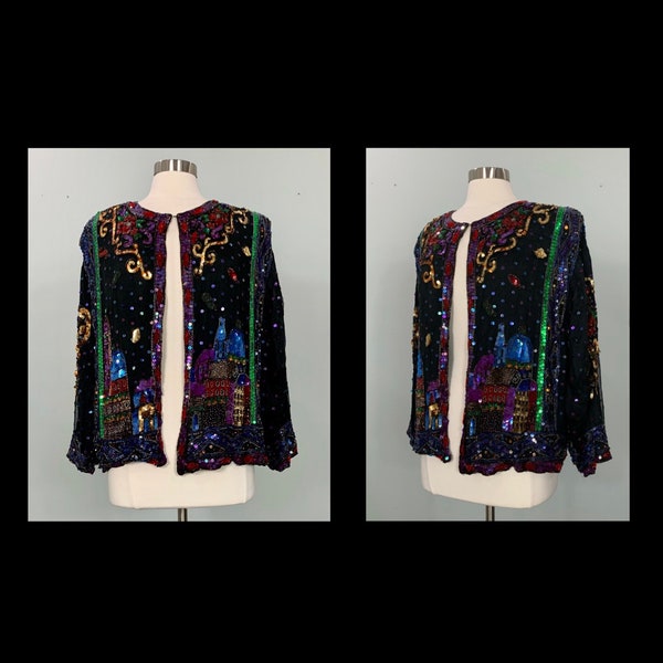 *Rainbow Sequin Cardigan main image 0
