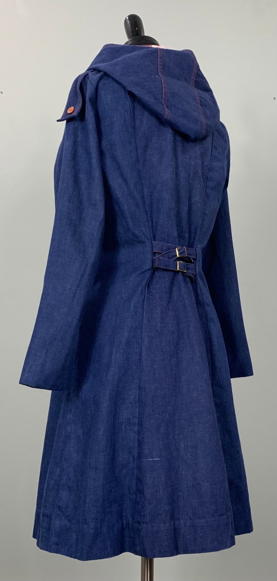 1970s Blue Jean Hooded Jacket - Vintage Denim Jac… - image 7