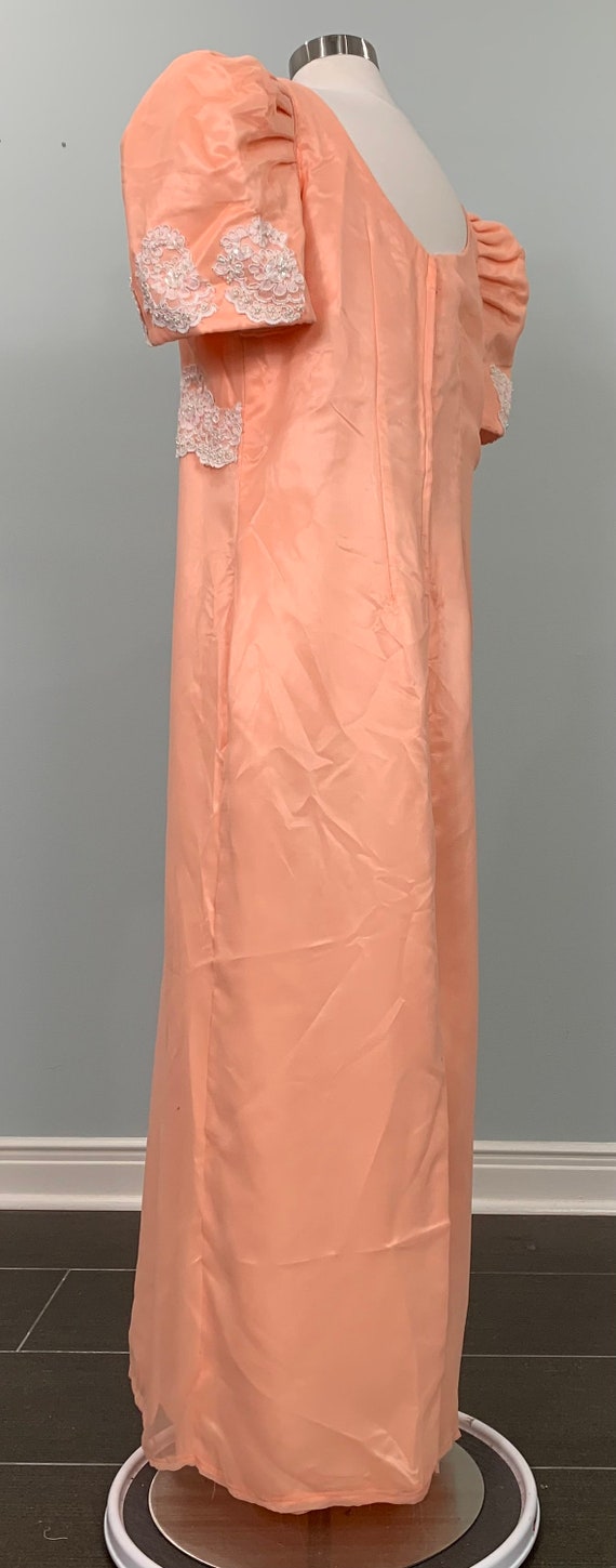 Peach and White Lace Formal Gown - Size 14/16 - 9… - image 7