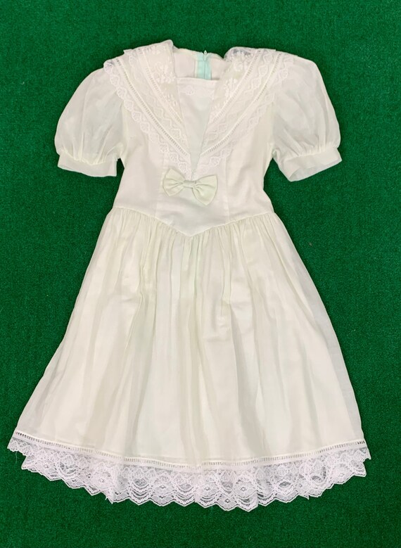 Mint Green and White Lace Girl’s Dress by Scott Mc