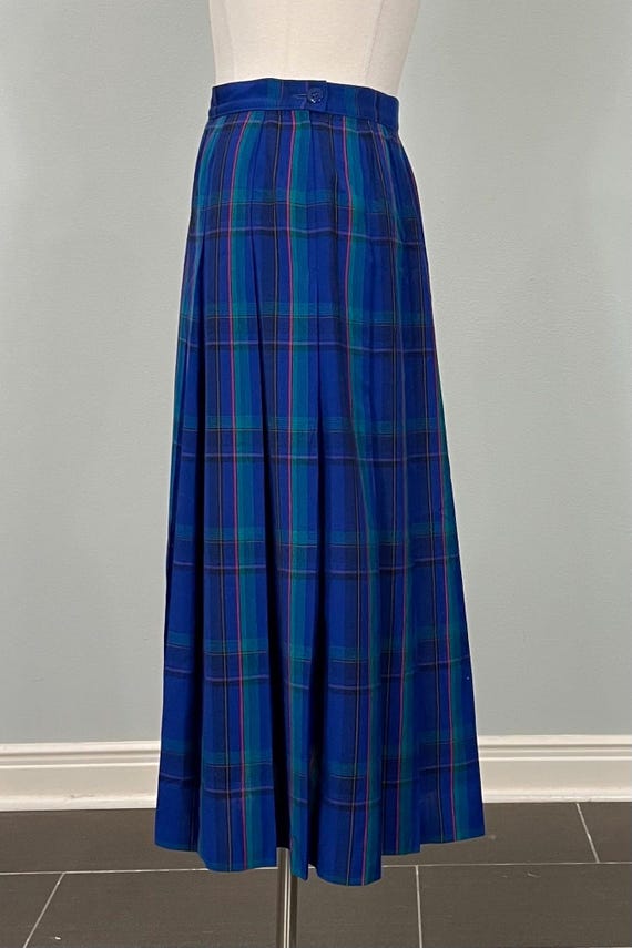 Pendleton Bright Blue Flat Front Pleated Skirt - … - image 8