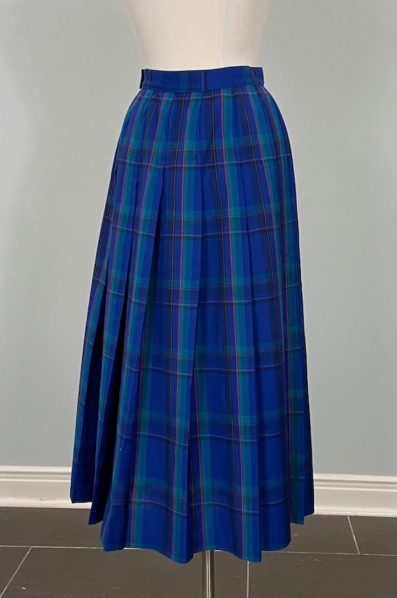 Pendleton Bright Blue Flat Front Pleated Skirt - … - image 4