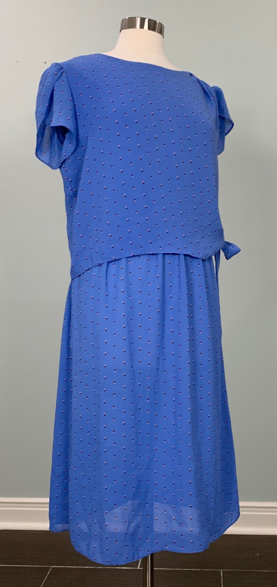 Blue Secretary Dress by Jenny - Size 12/14 - 80s … - image 2