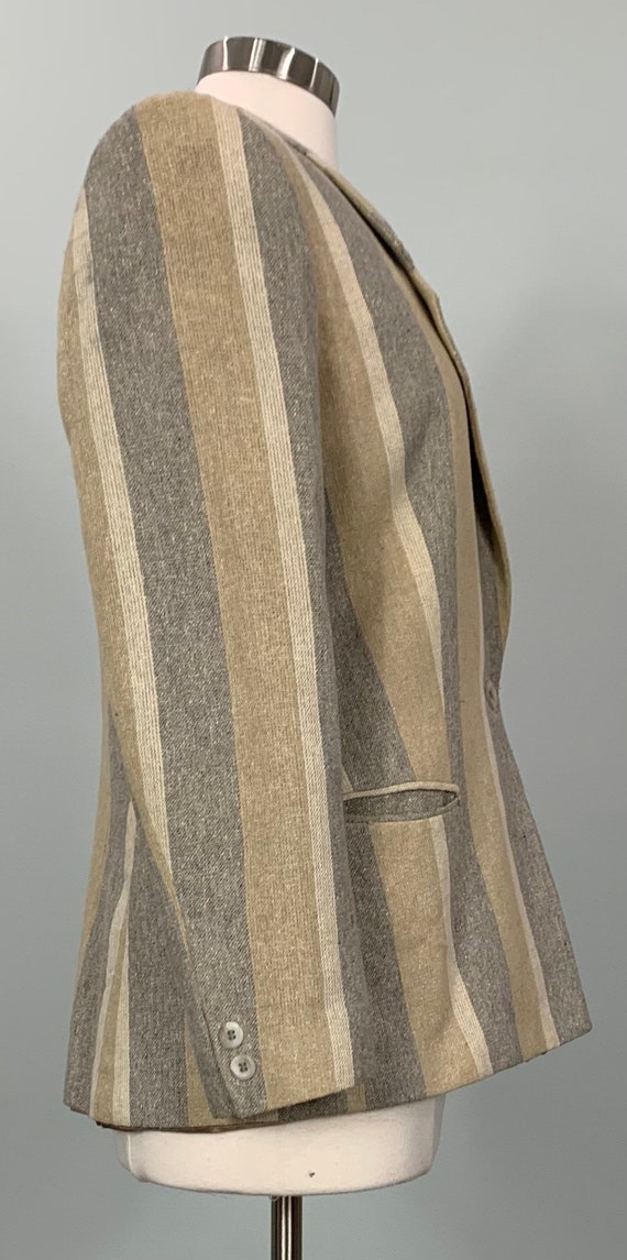 Beige and Gray Striped Blazer by SIR for Her - Si… - image 4