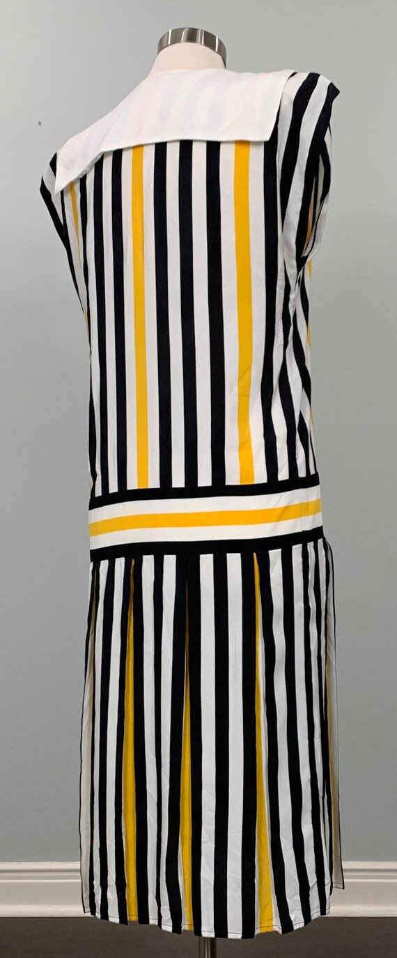 White and Black Stripe Drop Waist Dress by Maggy … - image 6