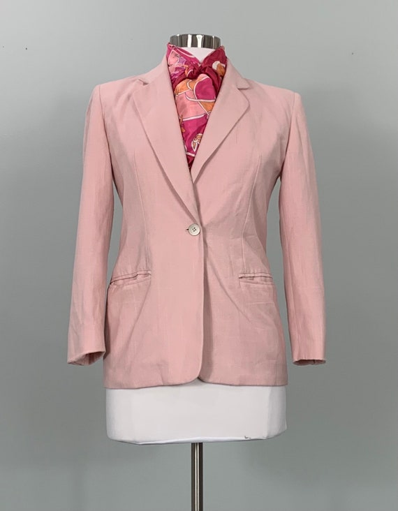 Pink Linen Blend Blazer by Pendleton - Size 0/2 - 